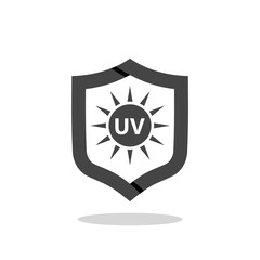 Fototapeta premium UV protection icon sign with shadow