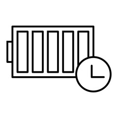 battery life line icon with editable stroke