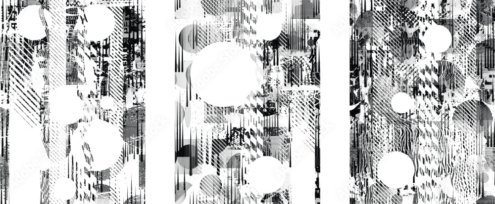 Poster glitch distorted geometric shape . noise destroyed logo . trendy cyber punk poster . glitched frame 