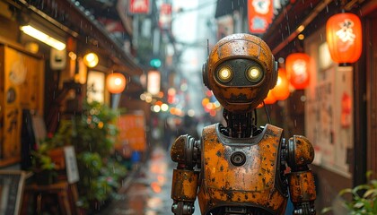 Un robot en las calles de Tokyo
