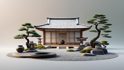 a serene Japanese Zen garden