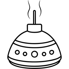 Minimalist Aromatherapy Diffuser Line Art Vector  Essential Oil Outline Illustration