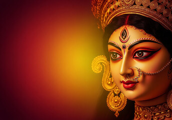 Maa Durga Navratri festival durga puja template design background