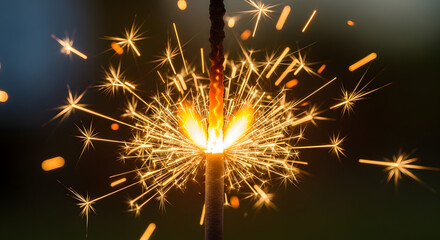 Obraz premium Sparkling Festive Sparkler for Celebrations and Happy New Year