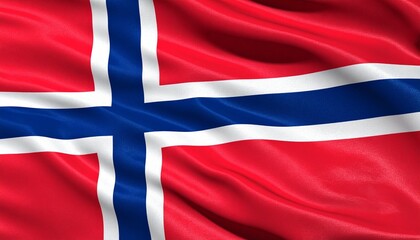 Flag of Norway Waving