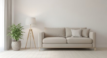 Modern Minimalist Living Room Interior Design.