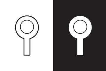 keyhole icon set. Password symbol. Door key hole icons. Home protection sign. House security sign symbol. furniture fitting icon doodle