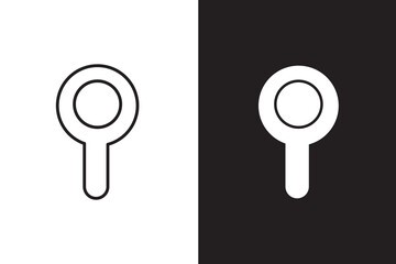 keyhole icon set. Password symbol. Door key hole icons. Home protection sign. House security sign symbol. furniture fitting icon doodle