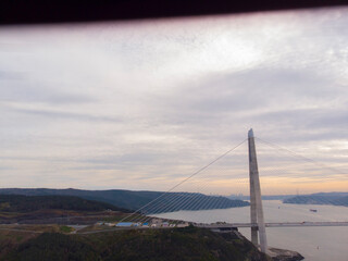 Obraz premium Yavuz Sultan Selim Bridge or the Third Bosphorus Bridge is a bridge built on the north side of the Istanbul Bosphorus overlooking the Black Sea.