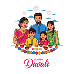 Aesthetic Happy Diwali Festival of Light Graphic