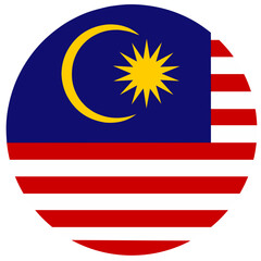 The Malaysian flag is round