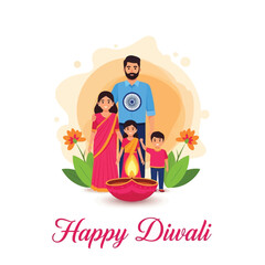 Aesthetic Happy Diwali Festival of Light Graphic