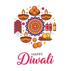 Aesthetic Happy Diwali Festival of Light Graphic
