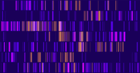 Genomic data visualization. Abstract DNA sequencing and genome mapping graphics. Scientific concept for medical research, biotechnology, and genetic testing. Vector illustration.