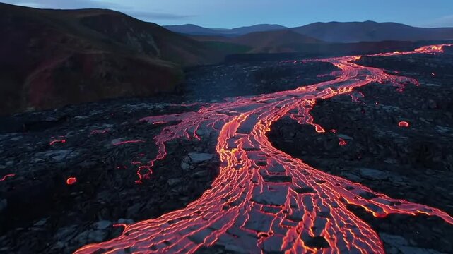 Lava flow landscape