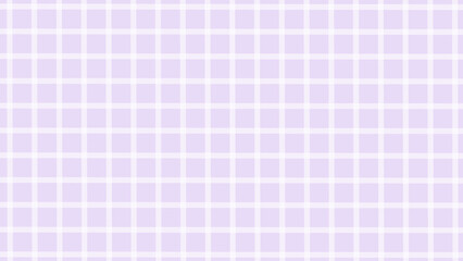 Purple and white plaid fabric texture background. Seamless pattern checkered wallpaper.	
