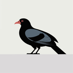 Fototapeta premium Stylized illustration of a bird, minimalist design, graphic art, nature-inspired