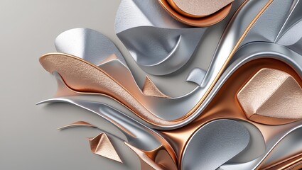 organic shapes that incorporate a metallic texture