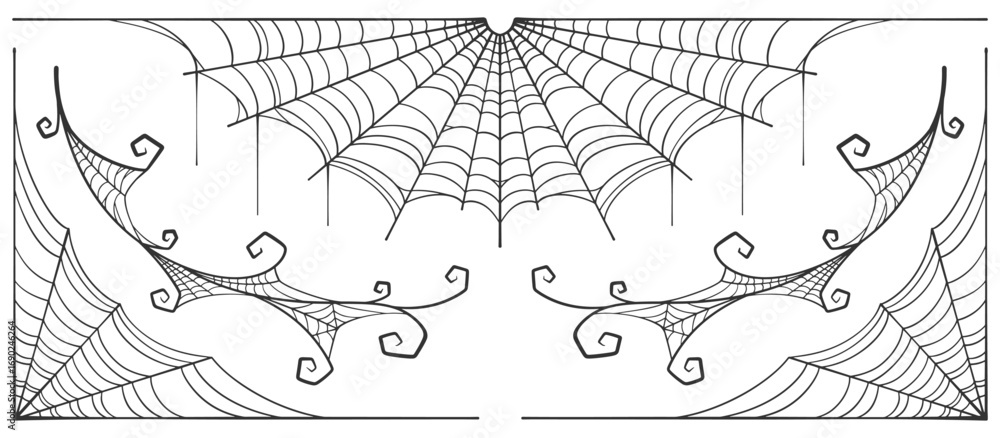 Canvas Prints vector set of spider web on white
