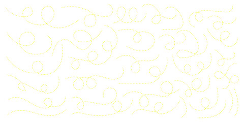 hand-drawn dotted line element set. curved and twisted dashed paths
