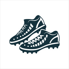 Baseball Cleats Shoe Vector Illustration Baseball Cleats Shoe with spikes