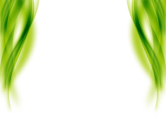 SIMPLE FRESH NATURAL GREEN WAVE ABSTRACT BACKGROUND DESIGN FRAME BORDER