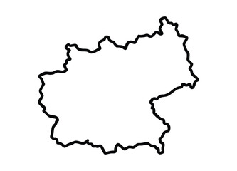 Obraz premium Outline map of trentino south tyrol region italy geographical shape border