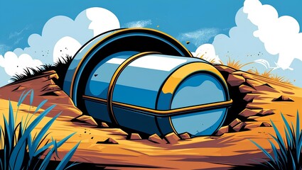 a time capsule buried underground