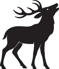Obraz premium deer vector silhouette