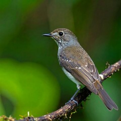 Fototapeta premium Small bird perched on branch (1)