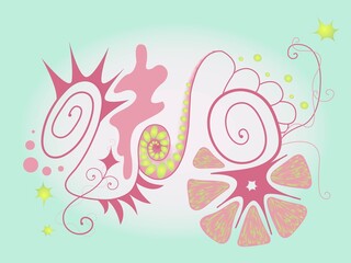 Squiggles abstract art