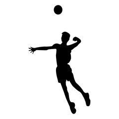 Volleyball player silhouette, voleyball silhouettes