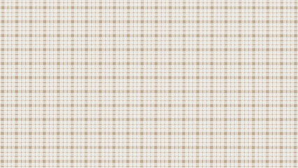 Brown and white plaid fabric texture background. Seamless pattern checkered wallpaper.	