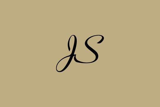 JS Wedding Monogram Logo &ndash; Elegant Floral Initials for Invitations, Branding & Romantic Decor Vector