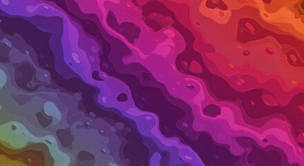 Abstract swirling gradient of purple pink and orange with rounded shapes