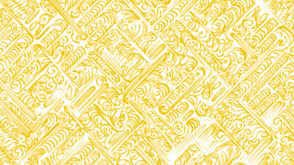Yellow and white seamless pattern texture of old wood. Decorative retro ornament background.