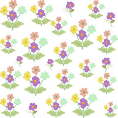 Obraz premium Colorful floral clip arts set with hand-draw flowers and leaves perfect for digital designs crafts invitations and DIY projects.