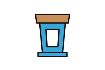 Simple, stylized illustration of a podium, likely for presentations.