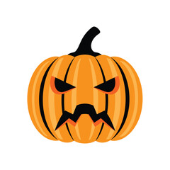 Fototapeta premium Scary jack o lantern pumpkin face halloween decoration spooky autumn season festive holiday