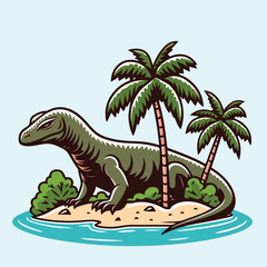 comodo island illustration