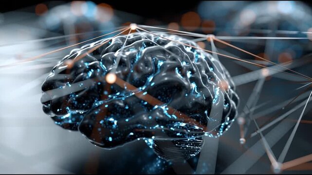 BDNF. Brain-Derived Neurotrophic Factor. Neuroplasticity. Brain health. Cognitive function. A stylized representation of a brain with interconnected nodes.