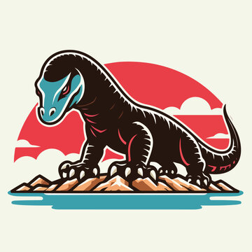 comodo island illustration