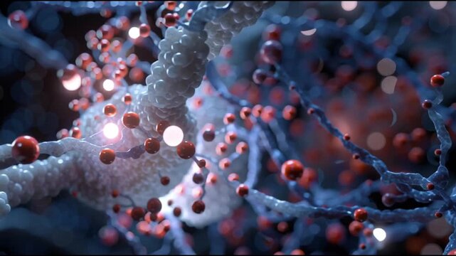 BDNF. Brain-Derived Neurotrophic Factor. Neuroplasticity. Brain health. Cognitive function. An abstract representation of neural connections with glowing particles.