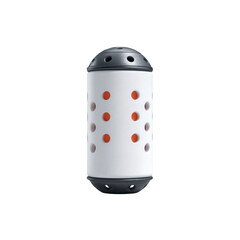 Cylindrical Air Freshener with Perforated Design and Orange Accents