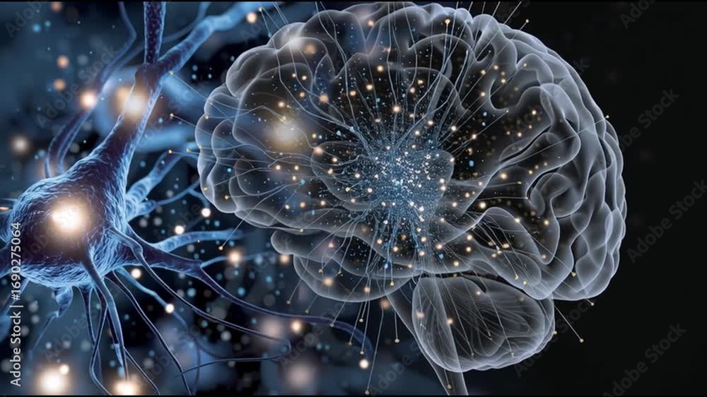 Poster bdnf. brain-derived neurotrophic factor. neuroplasticity. brain health. cognitive function. illustra