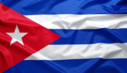 Fototapeta premium Waving Flag of Cuba