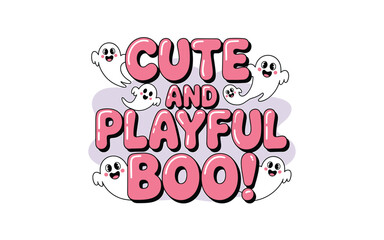 Cute and Playful Boo! Halloween Graphic with Ghosts: Perfect for Spooky Season Projects and Festive Designs, Featuring Fun Lettering and Cartoon Ghosts.