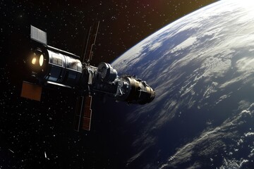 Satellite orbiting Earth captures stunning view of the planet's atmosphere and surface