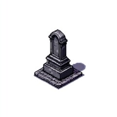 Pixelated gravestone