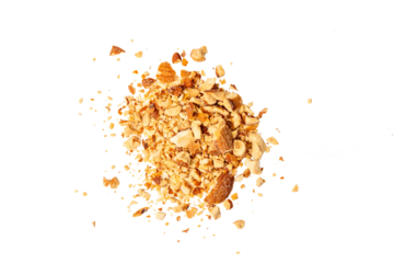 Photo of almond taken with a high-resolution camera using on a white background.